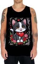 Camiseta Regata Dia dos Namorados Gatinho 21