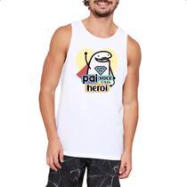 Camiseta Regata Dia dos Pais Flork Heroi Camiseta Regata Dia dos Pais Flork Heroi