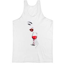 Camiseta Regata Diva com uma taca de vinho Camiseta Regata Diva com uma taca de vinho