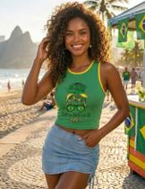 Camiseta Regata Do Brasil Feminina Cropped Personalizado da Copa Blusinha Do Brasil Camisa do Brasil 2026 Camiseta Regata Do Brasil Feminina Cropped Personalizado da Copa Blusinha Do Brasil Camisa do Brasil 2026