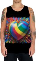 Camiseta Regata do Orgulho LGBT Coração Amor 1