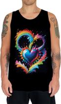 Camiseta Regata do Orgulho LGBT Coração Amor 10