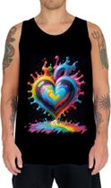 Camiseta Regata do Orgulho LGBT Coração Amor 14 - Kasubeck Store