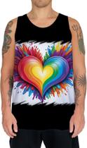 Camiseta Regata do Orgulho LGBT Coração Amor 2