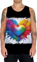 Camiseta Regata do Orgulho LGBT Coração Amor 3