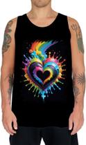 Camiseta Regata do Orgulho LGBT Coração Amor 6