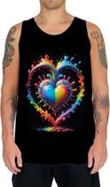 Camiseta Regata do Orgulho LGBT Coração Amor 8