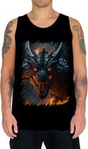 Camiseta Regata Dragão Dragon Chamas Infernal Fogo 2 Camiseta Regata Dragão Dragon Chamas Infernal Fogo 2