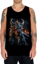 Camiseta Regata Dragão Dragon Chamas Infernal Fogo 3 Camiseta Regata Dragão Dragon Chamas Infernal Fogo 3