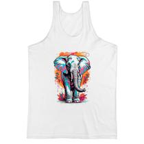 Camiseta Regata Elefante arte psicodelica