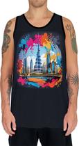 Camiseta Regata Estampada Dubai Cidade Ostentação HD 1