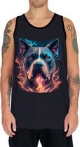 Camiseta Regata Estampada Pitbull Cachorro Guarda Cão 1