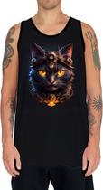 Camiseta Regata Estampada Steampunk Gato Face Tecnovapor 1