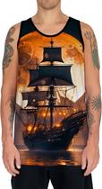 Camiseta Regata Estampada Steampunk Navio Embarcação HD 4