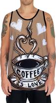 Camiseta Regata Estampas Eu amo Café Coffee Grãos Arte HD 17