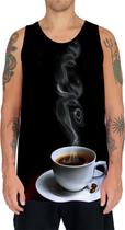 Camiseta Regata Estampas Eu amo Café Coffee Grãos Arte HD 19