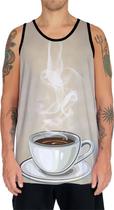 Camiseta Regata Estampas Eu amo Café Coffee Grãos Arte HD 20