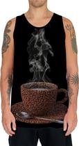 Camiseta Regata Estampas Eu amo Café Coffee Grãos Arte HD 7