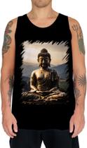 Camiseta Regata Estátua de Buda Iluminado Religião 16 Camiseta Regata Estátua de Buda Iluminado Religião 16