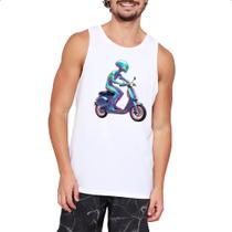 Camiseta Regata ET andando de moto