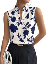 Camiseta regata EVALESS 2026 casual com decote em V sem mangas para mulheres
