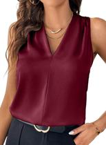 Camiseta regata EVALESS Trendy 2025, plissada, com decote em V para mulheres