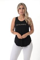 Camiseta Regata Feminina Academia Fitness Running Preta