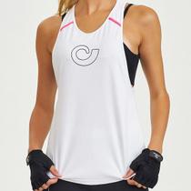 Camiseta Regata Feminina Alongada Silk Branco