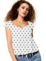 Camiseta regata feminina Ardrem Babydoll Peplum com gola em forma de coração preta Camiseta regata feminina Ardrem Babydoll Peplum com gola em forma de coração preta