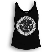Camiseta regata feminina Dasantigas malha 100% algodão estampa Sisters Of Mercy - Some Girls Wander