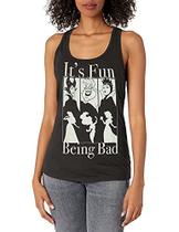 Camiseta regata feminina Disney It's Fun Being Bad Ideal com estampa nadador, preta, grande EUA