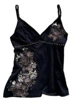 Camiseta regata feminina fofa com estampa floral Y2K Emo Grunge