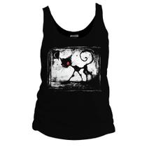 Camiseta regata feminina - Gato Dark. Camiseta regata feminina - Gato Dark.