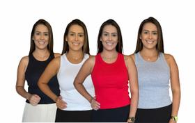 Camiseta Regata Feminina Kit 4 Peças Camiseta Regata Feminina Kit 4 Peças