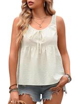 Camiseta regata feminina Oymyakon com gravata frontal, blusa peplum, damasco, L Camiseta regata feminina Oymyakon com gravata frontal, blusa peplum, damasco, L