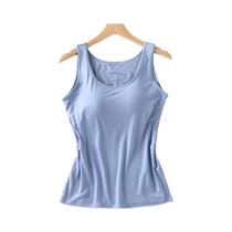 Camiseta Regata Feminina Slim Fit Com Sutiã Embutido, Casual, Modelo 2024