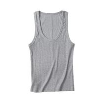 Camiseta Regata Feminina Slim Fit Em Cor Sólida Com Textura Canale Estilo Garota Picante Primavera