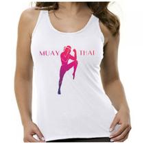 Camiseta regata feminina treino luta muay thai academia