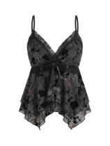 Camiseta regata feminina Verdusa, Y2K, Babydoll, verão, floral, renda, cinza Camiseta regata feminina Verdusa, Y2K, Babydoll, verão, floral, renda, cinza