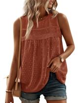 Camiseta regata feminina Yousify Summer Swiss Dots Orange 2XL