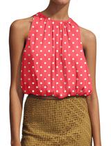 Camiseta regata feminina Ythomm Halter Crop Bubble sem mangas branca Camiseta regata feminina Ythomm Halter Crop Bubble sem mangas branca