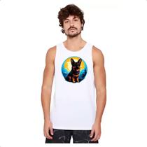 Camiseta Regata Filhote pastor alemao sunset art
