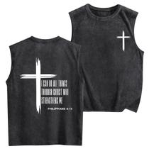 Camiseta regata Fkatuzi Boys God Jesus Christian Graphic 110 cm preta Camiseta regata Fkatuzi Boys God Jesus Christian Graphic 110 cm preta