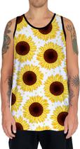 Camiseta Regata Flor do Sol Girassol Natureza Amarela HD 10