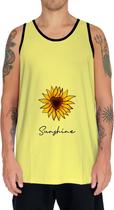 Camiseta Regata Flor do Sol Girassol Natureza Amarela HD 11
