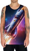 Camiseta Regata Foguete Espacial Space Rocket Espaço 1