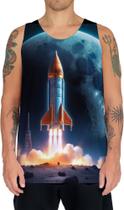 Camiseta Regata Foguete Espacial Space Rocket Espaço 3 Camiseta Regata Foguete Espacial Space Rocket Espaço 3