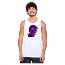 Camiseta Regata Frankstein Neon Art Face Camiseta Regata Frankstein Neon Art Face