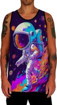 Camiseta Regata Galaxias Astronauta Marte Lua Planetas 3 Camiseta Regata Galaxias Astronauta Marte Lua Planetas 3