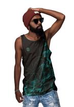 Camiseta Regata Gemetric Black and Blue